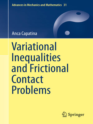 cover image of Variational Inequalities and Frictional Contact Problems